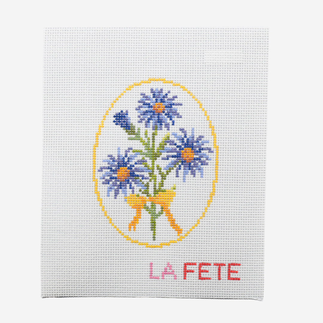 20th Year Anniversary Aster Flower Series  Hand Painted Needlepoint Canvas