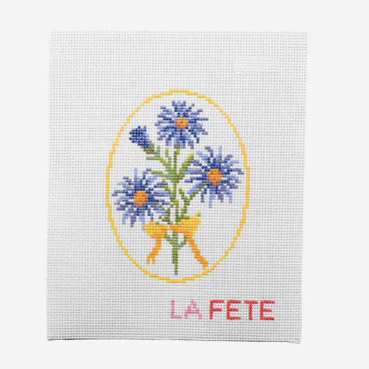 20th Year Anniversary Aster Flower Series  Hand Painted Needlepoint Canvas