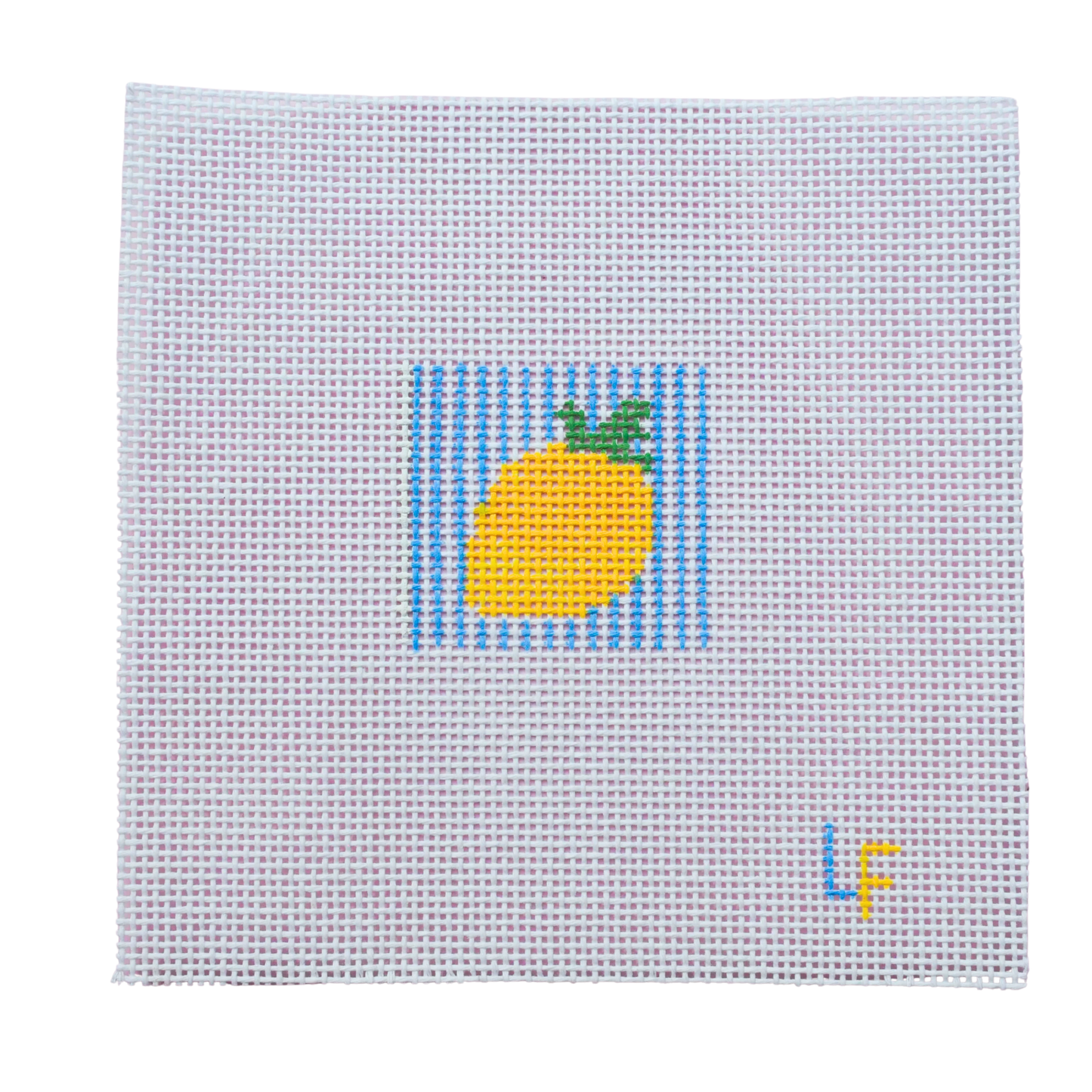 Lemon Charm Hand Painted Needlepoint Canvas