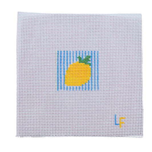 Lemon Charm Hand Painted Needlepoint Canvas